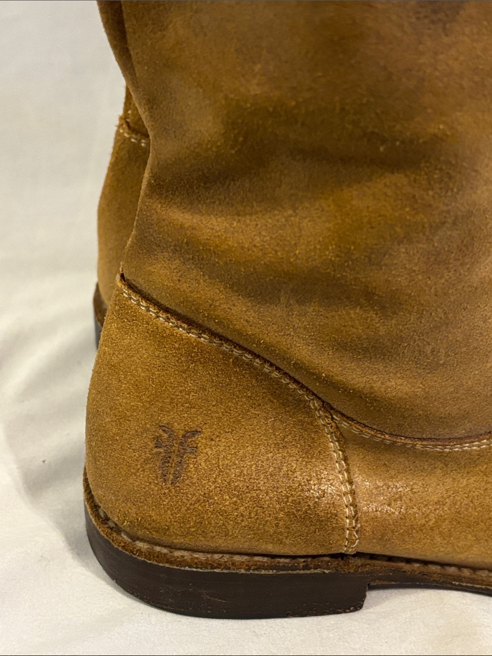 Frye Shirley Knee Tall Leather Tan Boots Size 6.5 - Picture 5 of 10